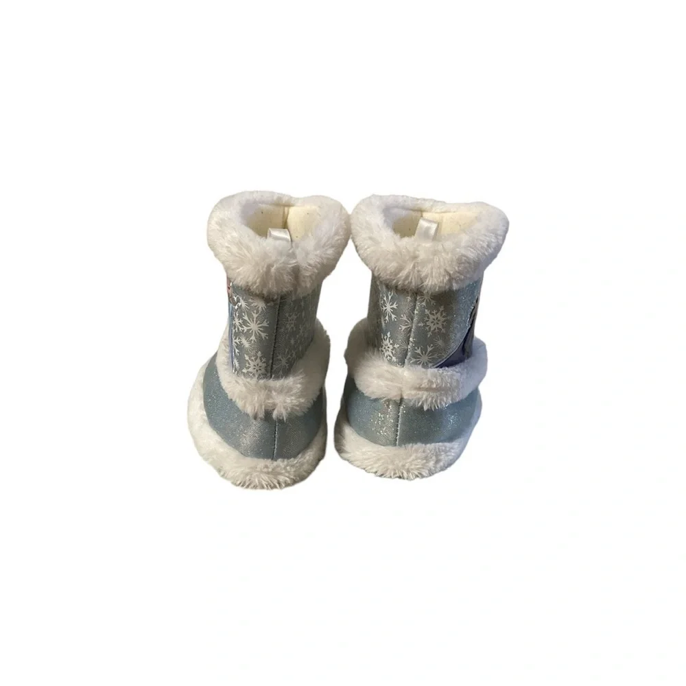 Disney Frozen 2 Slippers Faux Fur Boots Ana Elsa House Shoes Toddler Girl M 7/8